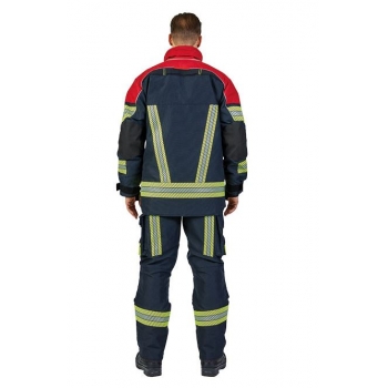 Ubranie bojowe FIRE FLEX – granatowo-czerwony NOMEX® NXT (CNBOP) + napisy